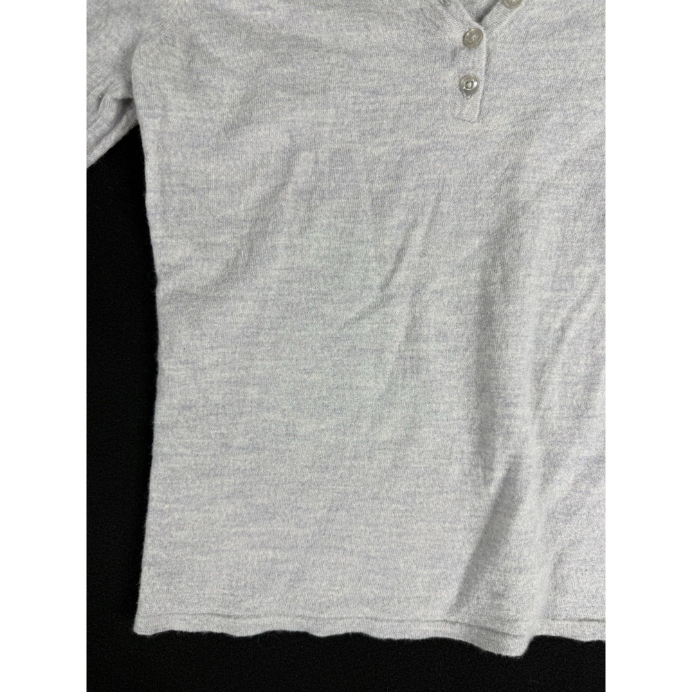 Telluride Clothing Co Womens Grey 100% Extra Fine Merino Wool Henley Top L - Picture 7 of 9